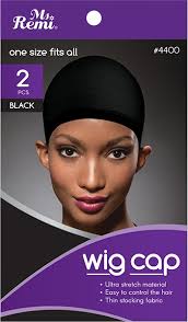 Wig cap natural black 2 pack