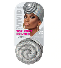 Load image into Gallery viewer, Silky Top Knot Pre-Tied Turban Scarf
